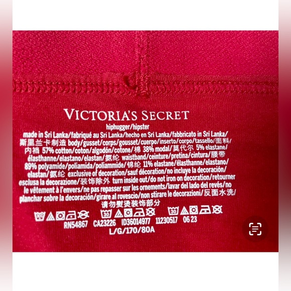 Victoria’s Secret Hipster/HIPHUGGER, Color: Red, Size: Large - Picture 5 of 6
